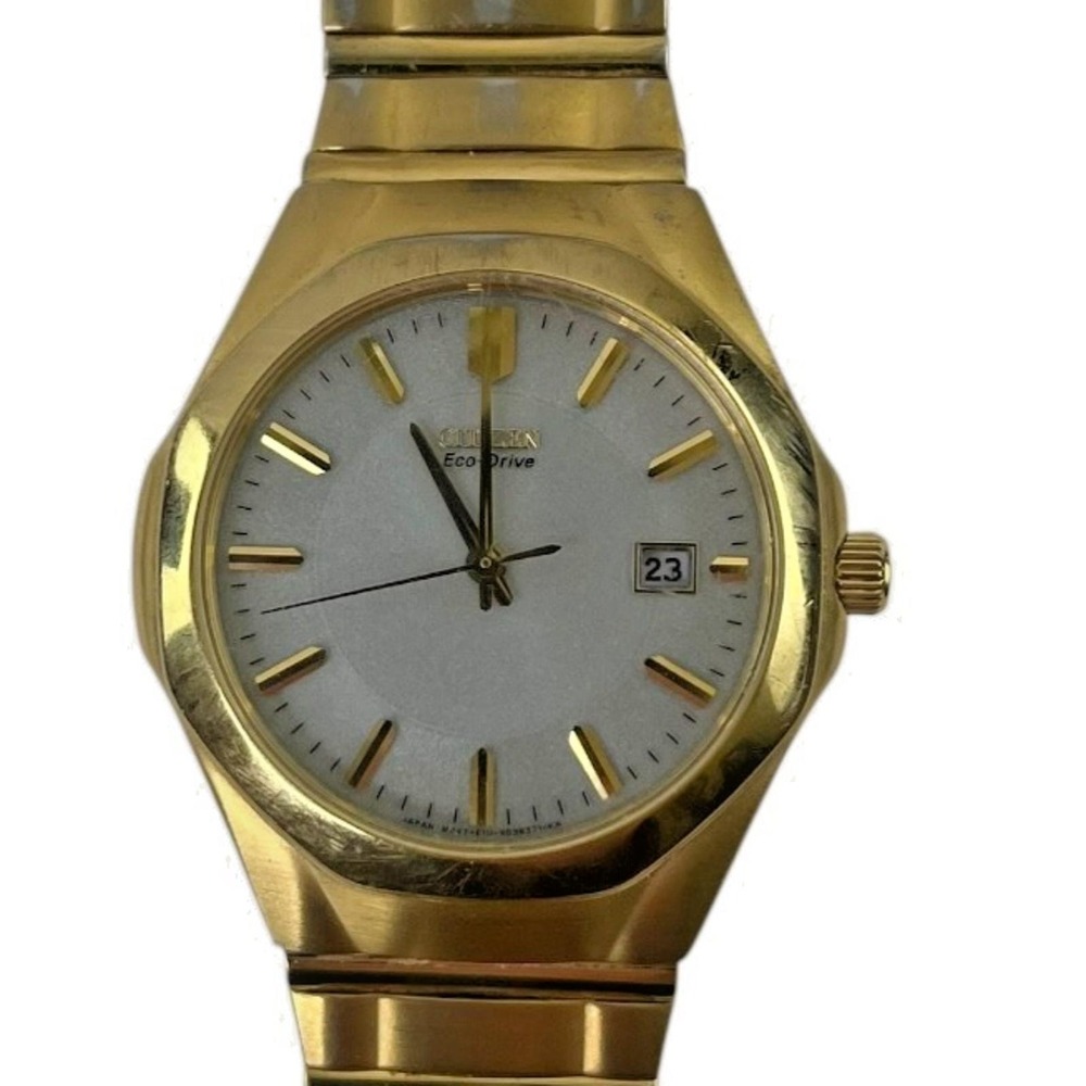 Citizen Eco-Drive Solar Vintage Men's Wristwatch 590802 Japan Band Broken